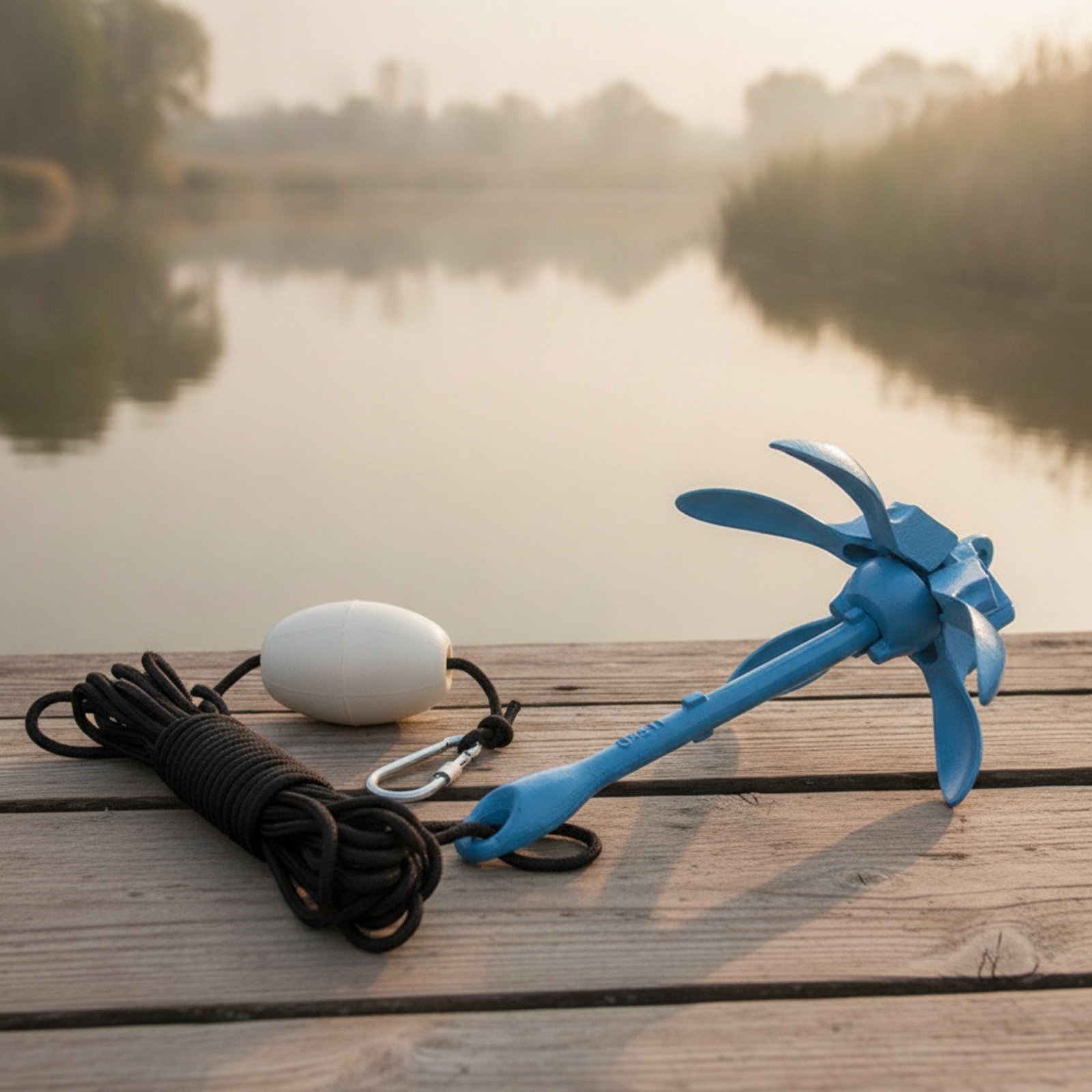 Fishing Kayak Storage Bag - Folding Anchor Kit with Buoy and