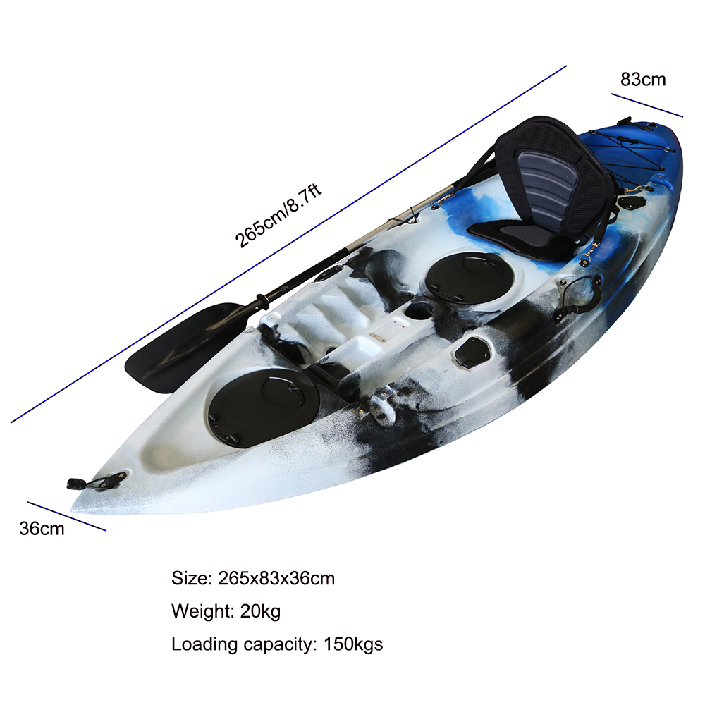 2.65m Single Seat HDPE Sit-On- - Fishing Kayak Pedal Drive recension och pris