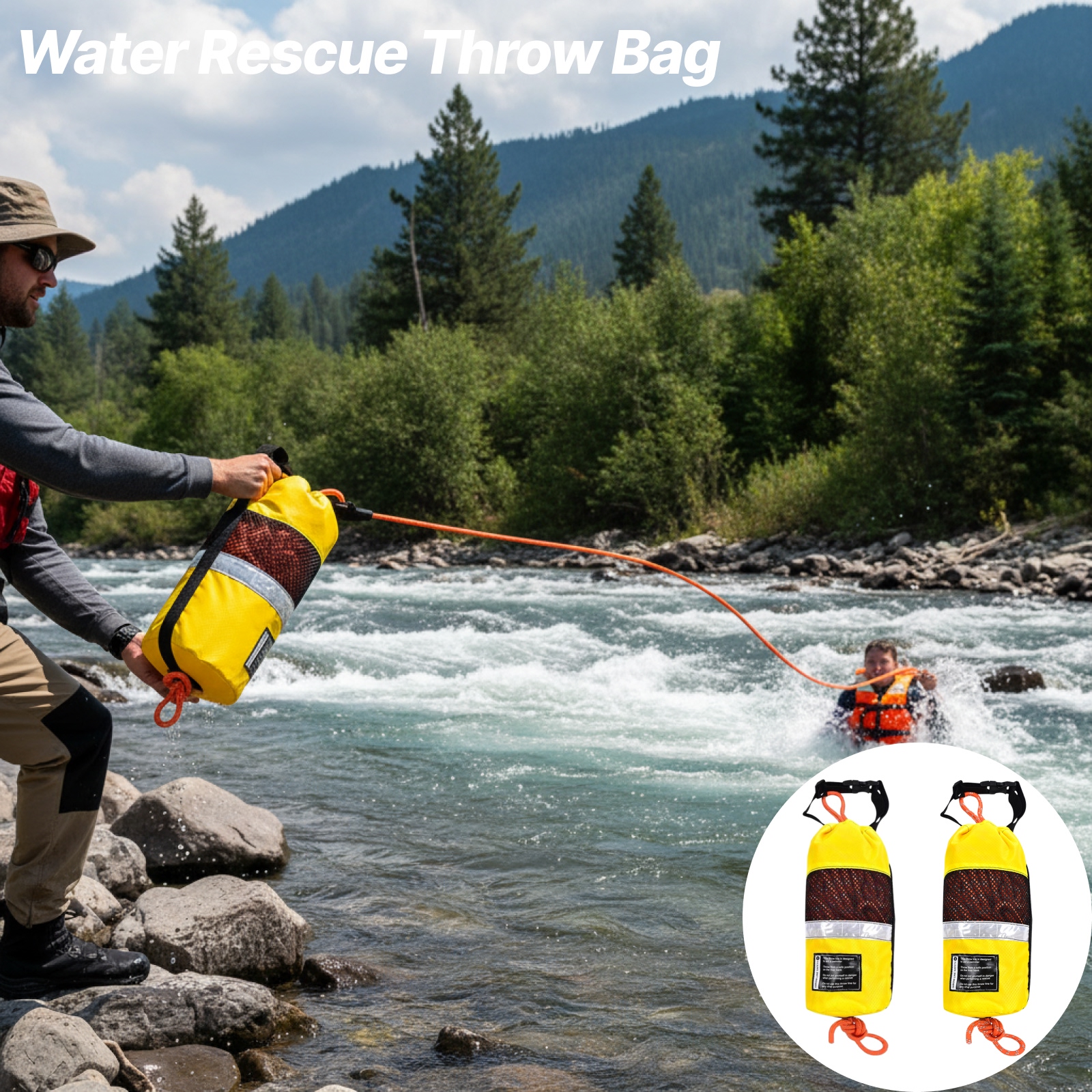 Throw Bag for Water Rescue Mar - Fishing Kayak Crate recension och pris