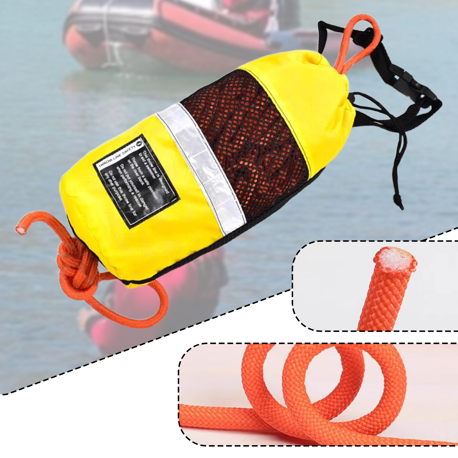 Throw Bag for Water Rescue Mar - Fishing Kayak Crate recension och pris