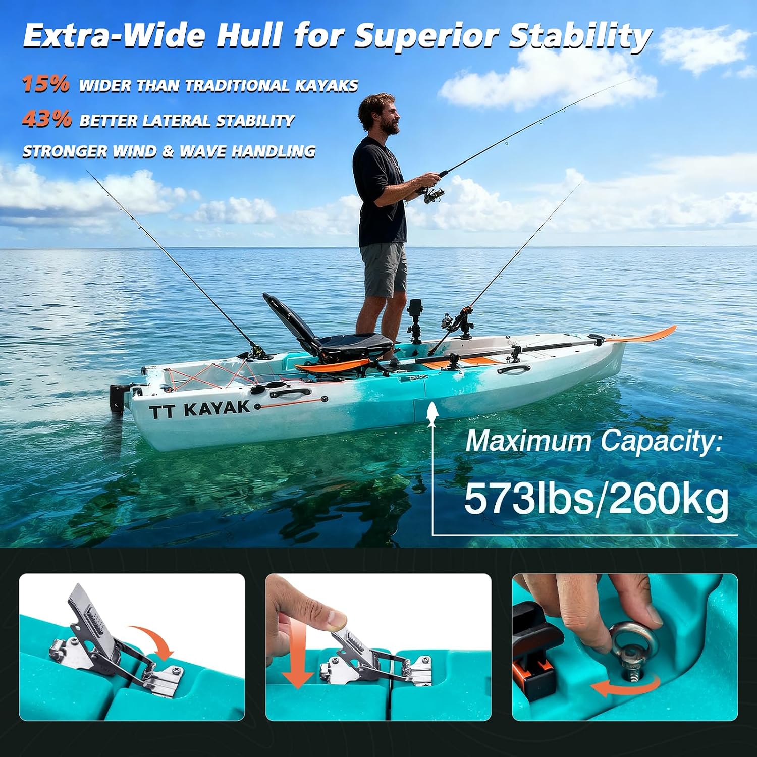 Modular Fishing Kayak with Car - Fishing Kayak Cart recension och pris