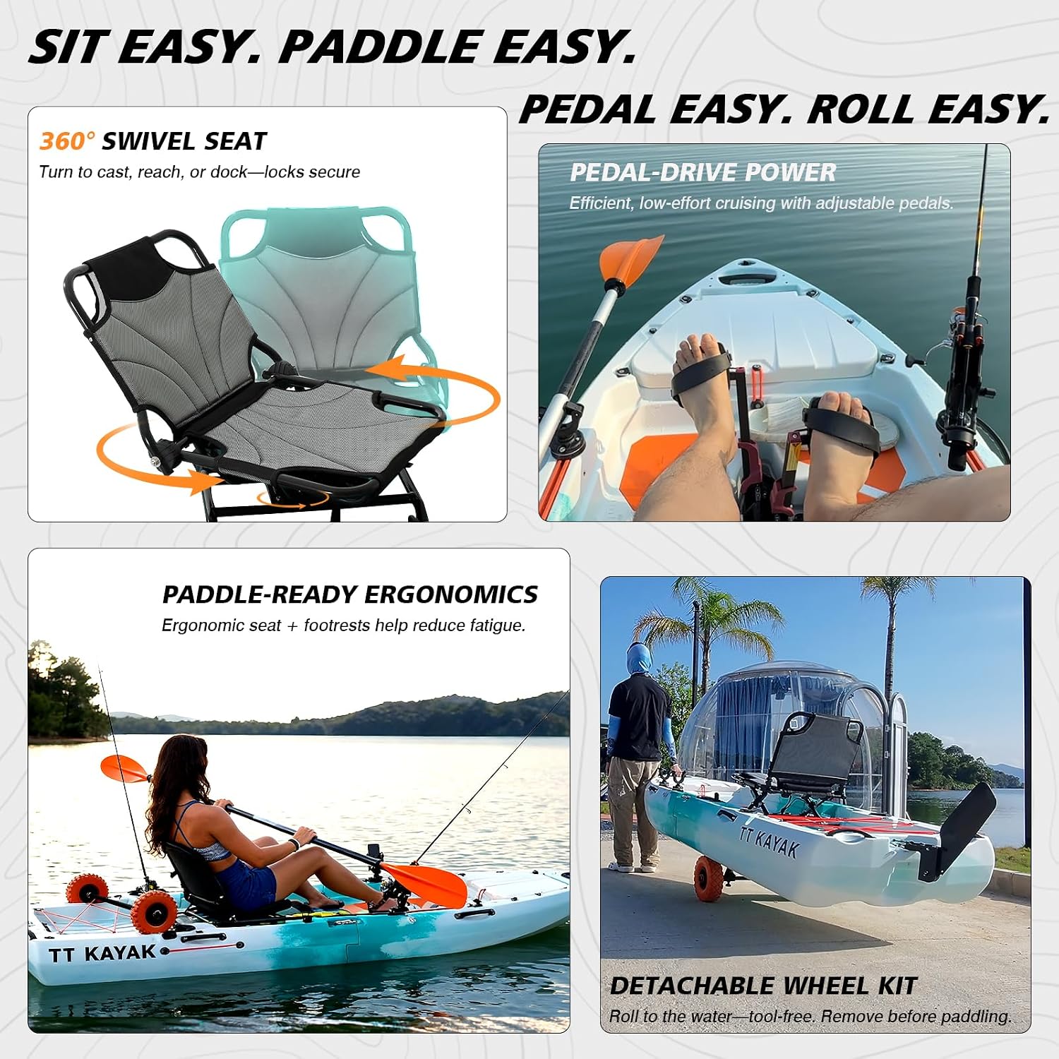 Modular Fishing Kayak with Car - Fishing Kayak Cart recension och pris