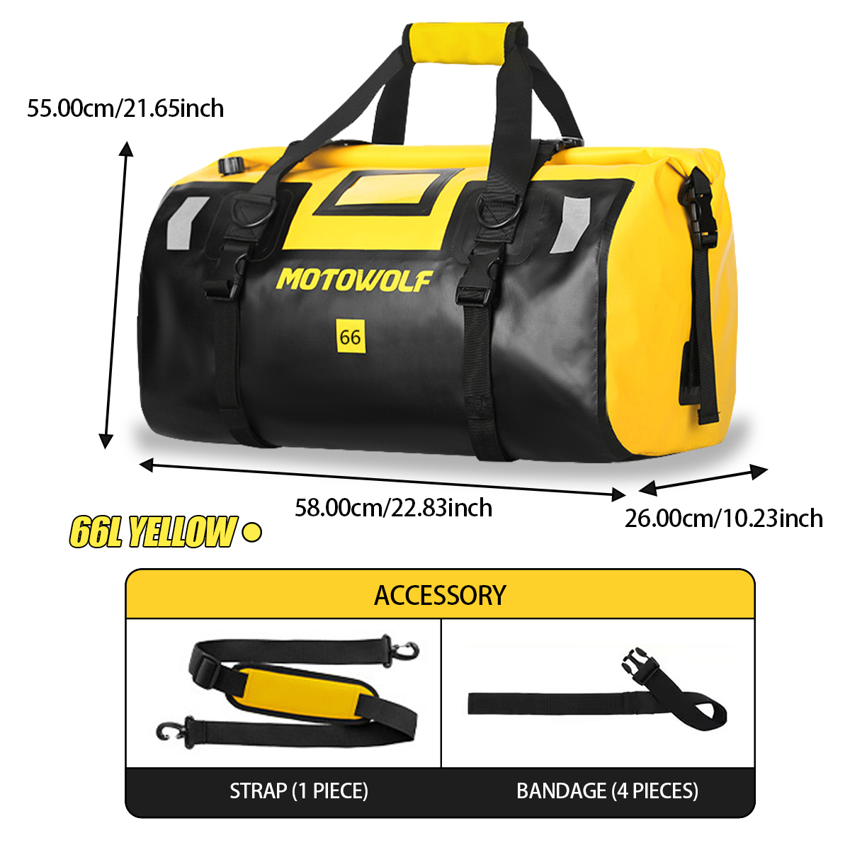 Waterproof Duffel Bag 40L/66L  - Fishing Kayak Seat recension och pris