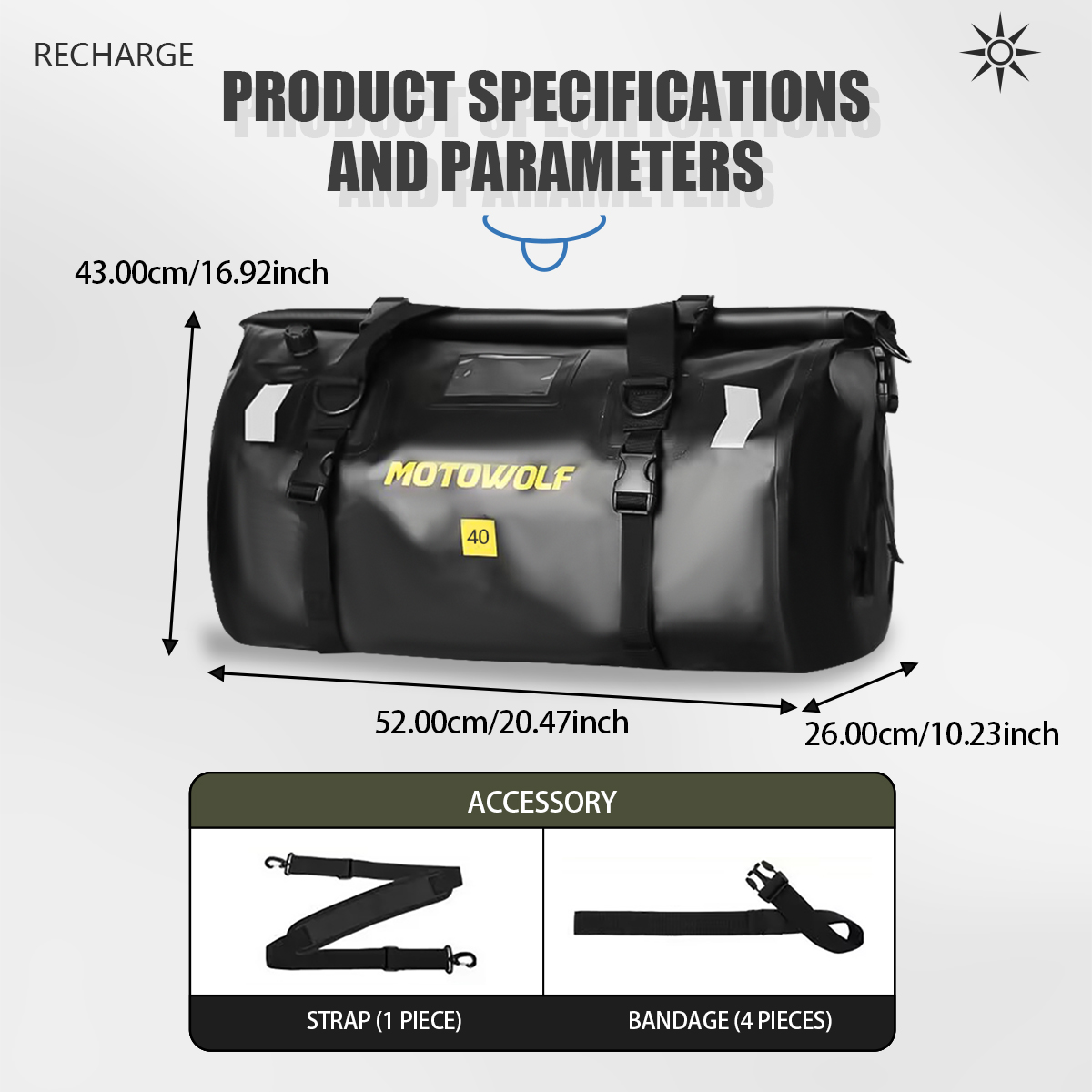 Waterproof Duffel Bag 40L/66L  - Fishing Kayak Seat recension och pris