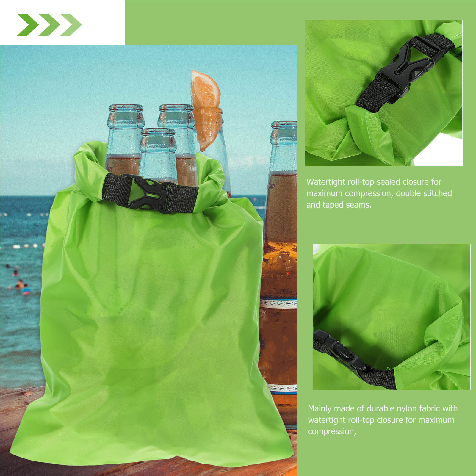 3Pcs Waterproof Dry Bag Nylon  - Fishing Kayak Storage Bag recension och pris